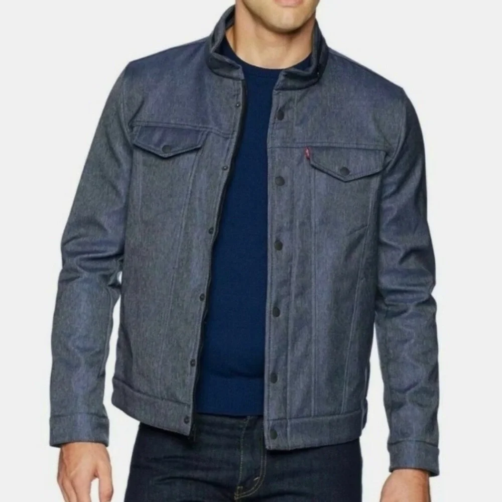 Levi's Men's Soft Shell Stand Collar Commuter Trucker Jacket Size Medium